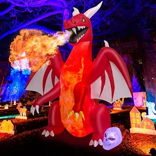 8 FT Halloween Dragon Inflatable Yard Decoration