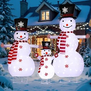 Christmas Snowman Family Yard Decoration