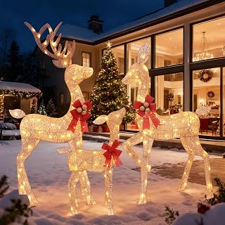 4.5ft Christmas Reindeer Family Yard Decoration