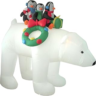 8 FT Christmas Penguin Inflatable Yard Decoration