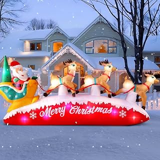 10 FT Christmas Reindeer Inflatable Yard Decoration