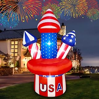5 Ft Patriotic Inflatable Yard Decoration
