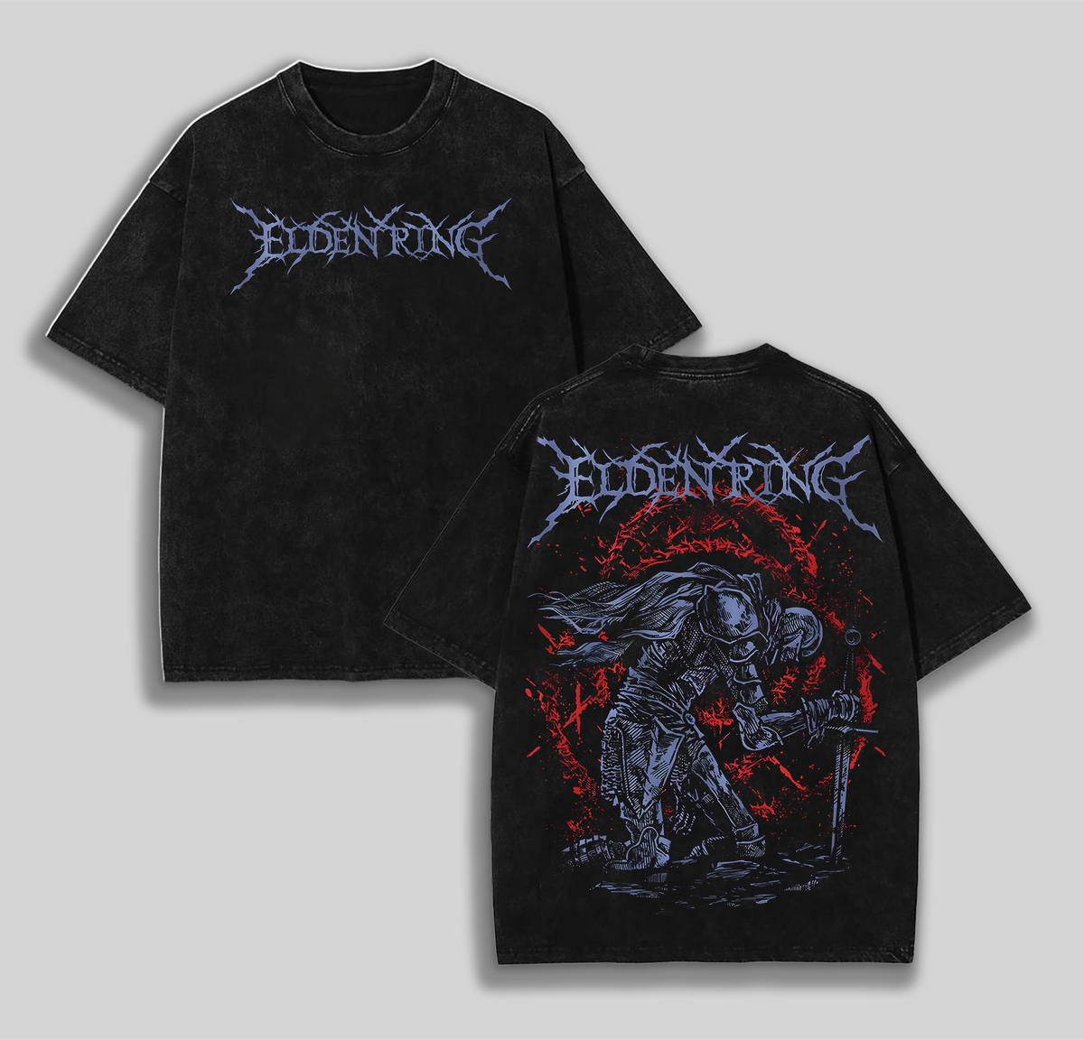 Elden Ring Game Fan Oversized Washed Tee Game