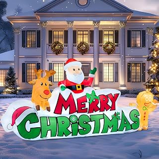 9.5 FT Christmas Reindeer Inflatable Yard Decoration