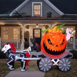 8 Ft Halloween Pumpkin Inflatable Yard Decoration