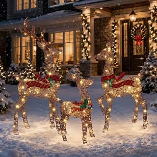 Christmas Reindeer Family Yard Decoration