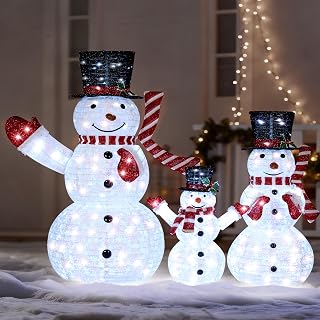 Christmas Snowman Yard Decoration 3 Pcs