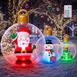 Christmas Snowman Inflatable Yard Decoration 3Pcs