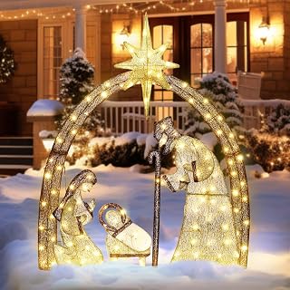 4.5FT Christmas Nativity Scene Yard Decoration