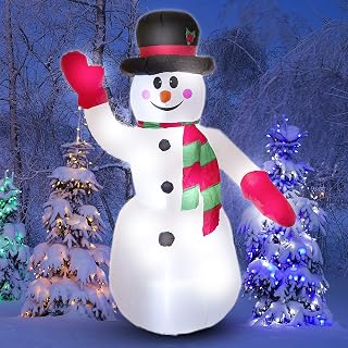 8 FT Christmas Snowman Inflatable Yard Decoration