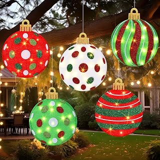 12 Inch Christmas Yard Decoration 5 Pcs