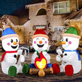 6 FT Christmas Snowman Inflatable Yard Decoration 3 Pack