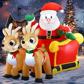 6 FT Christmas Reindeer Inflatable Yard Decoration