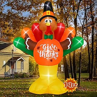 14FT Fall Pumpkin Inflatable Yard Decoration