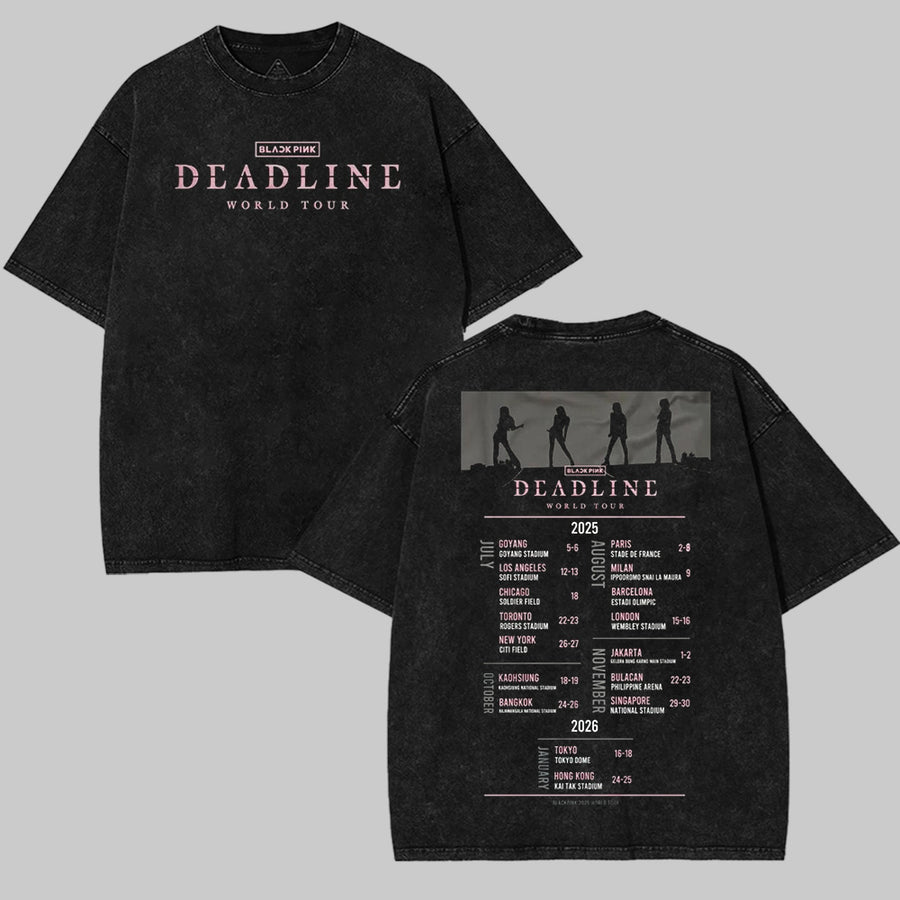 BLACK PINK: Deadline World Tour 2025 Washed T-Shirt HHV
