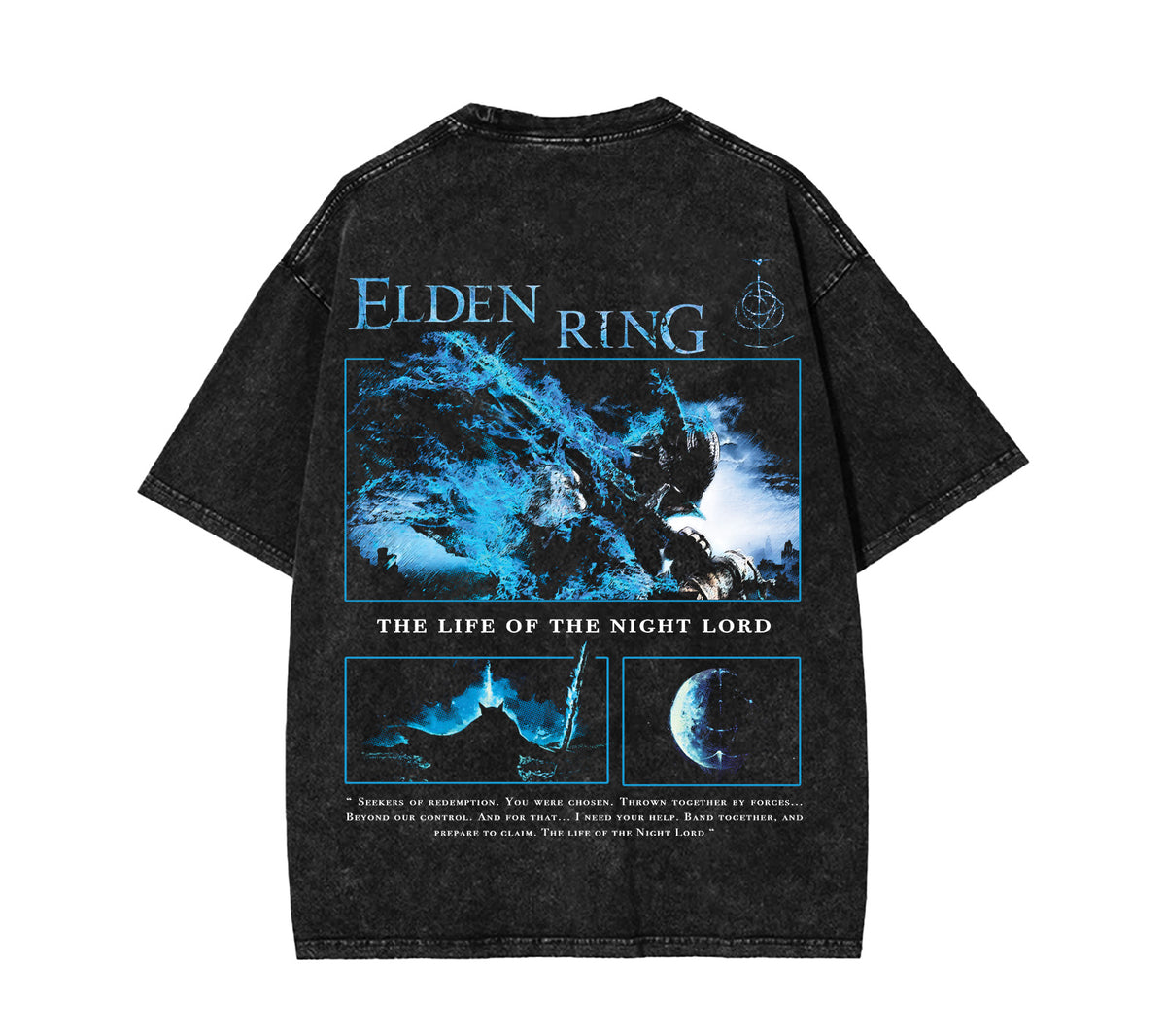 Limited Edition Elden Ring Game Lightweight Acid Washed Tshirt [TPR]