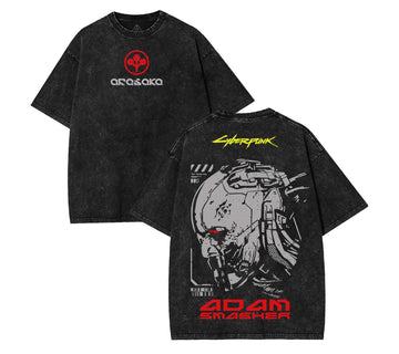 Adam Smasher Cyberpunk Arasaka Night City Vintage Tee [TPR]