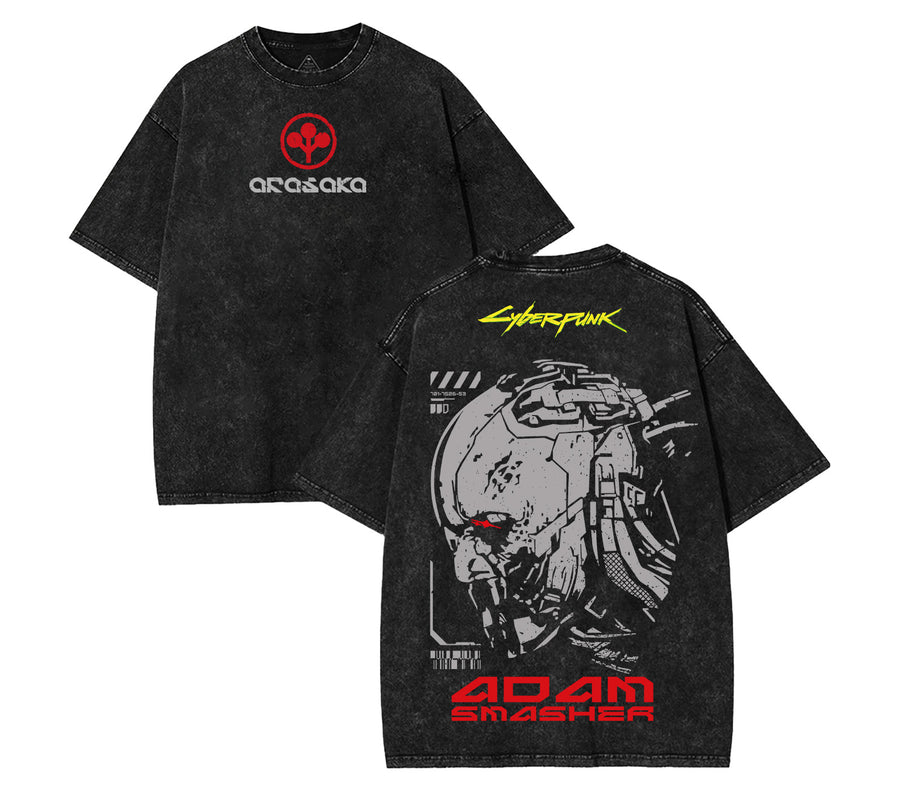 Adam Smasher Cyberpunk Arasaka Night City Vintage Tee [TPR]