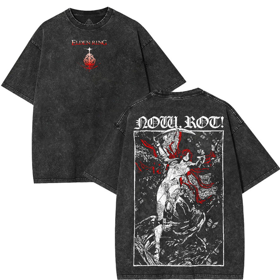 Retro Limited Vintage Malenia, The Black Blade Elden Ring Game Tshirt [TPR]