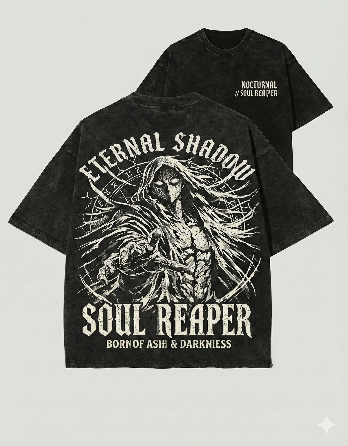 Eternal Sovereign - Oversized Acid Wash Streetwear Hoodie and Tshirt