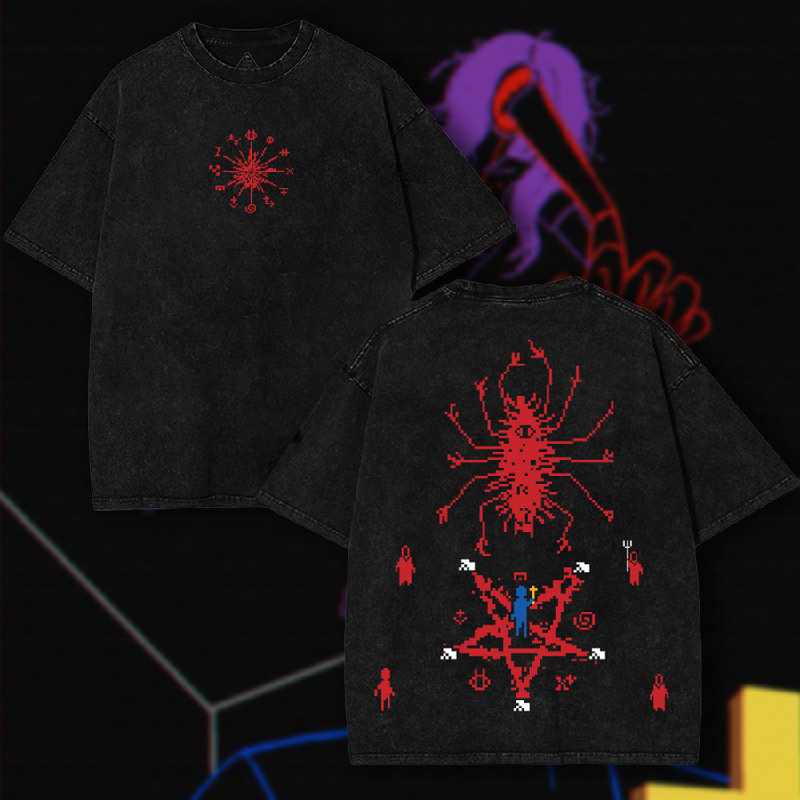 FAITH Horror Game Vintage Washed T-Shirt