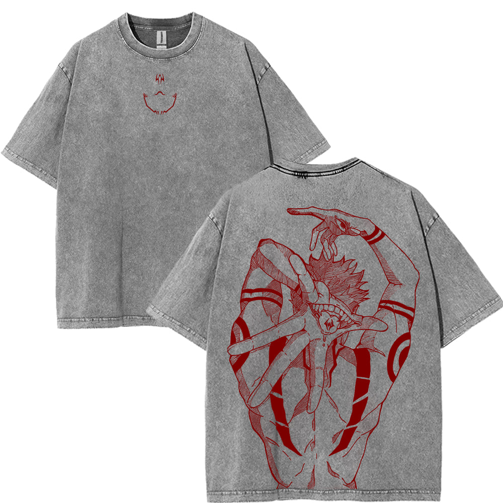 Retro Limited Silent Hills PT - Gouge it out Apparel Graphic Tees Oversized Washed