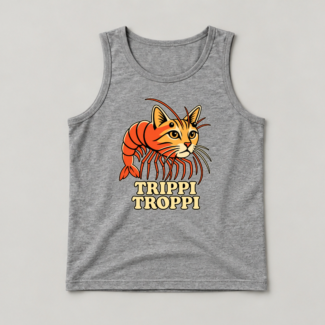 Trippi Troppi Cat Shrimp Graphic- Washed T-Shirt, Hoodie & Sweatshirt