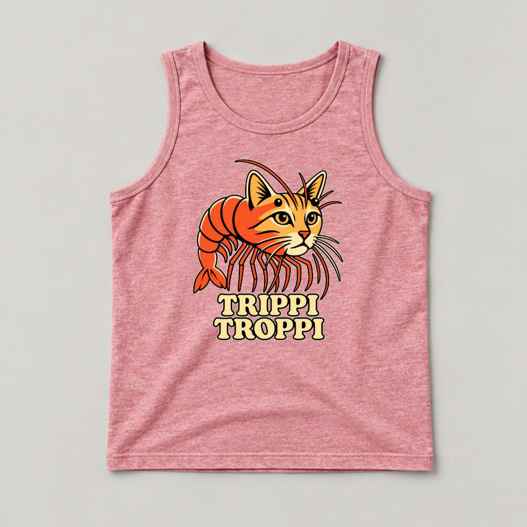 Trippi Troppi Cat Shrimp Graphic- Washed T-Shirt, Hoodie & Sweatshirt