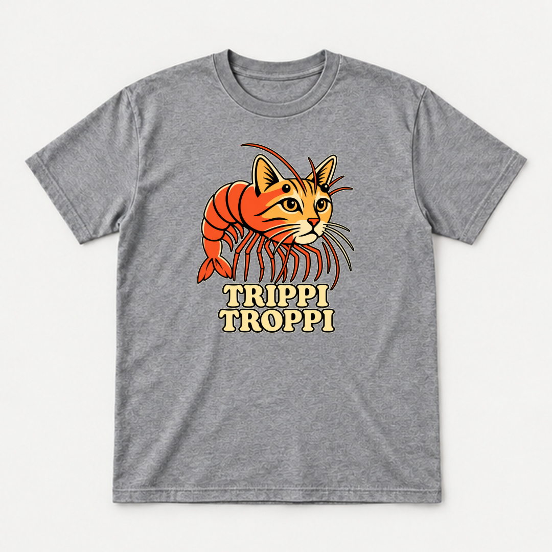 Trippi Troppi Cat Shrimp Graphic- Washed T-Shirt, Hoodie & Sweatshirt