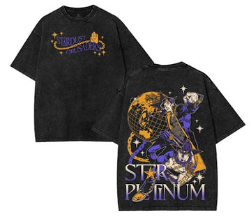 Jotaro Kujo-JoJo's Bizarre T-shirt JoJo's Bizarre  – Washed Tee Cotton Menswear Top  | SEP 64