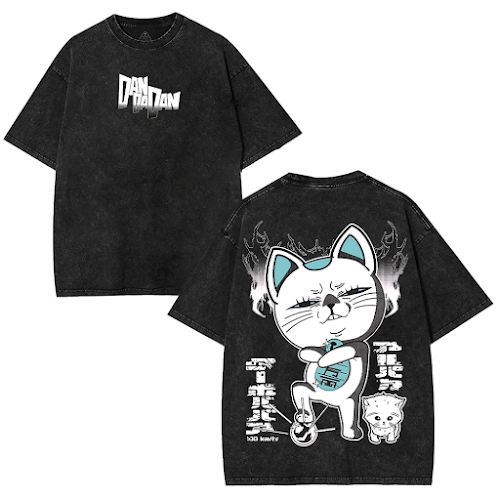 Dandadan Cotton Unisex Crew Neck Anime – Washed Tee Cotton Menswear Top  | SEP 56