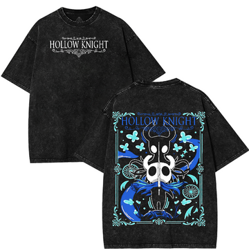 Hollow Knight Gaming Double Printed Unisex Acid Washed Lightweight T-Shirt [TPR]