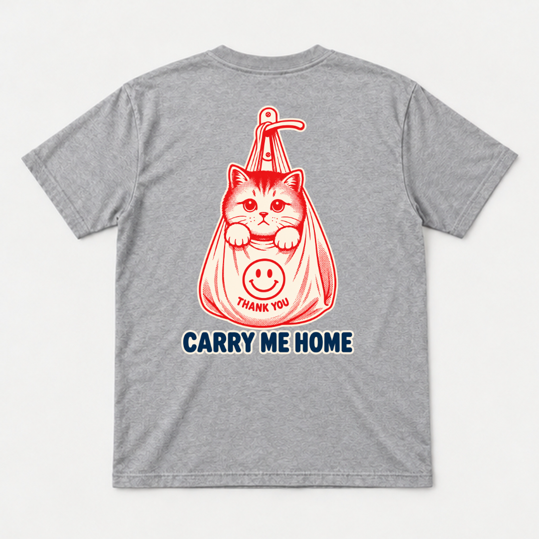 Carry Me Home Cat — Washed apparel mockup 3