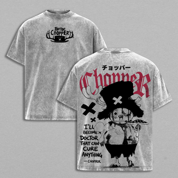 OnePiece - Tony Tony Chopper Washed Tee – OnePiece's Anime Manga Graphic Double Printed T-Shirt
