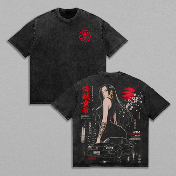 OnePiece  Boa Hancock Pirate Empress Anime Graphic Vintage Washed T-Shirt