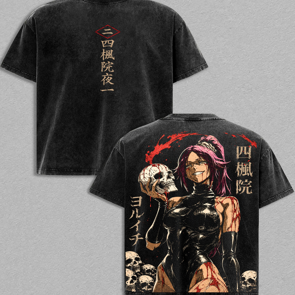 Bleach Yoruichi Shihouin Flash God Vintage Washed Anime T-Shirt