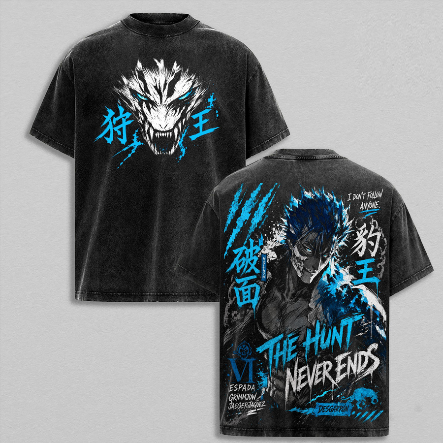 Bleach Grimmjow Jaegerjaquez Espada VI Vintage Washed Anime T-Shirt