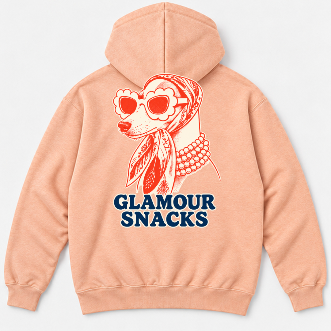 Glamour Snacks Fashion Dog — Washed apparel mockup 10