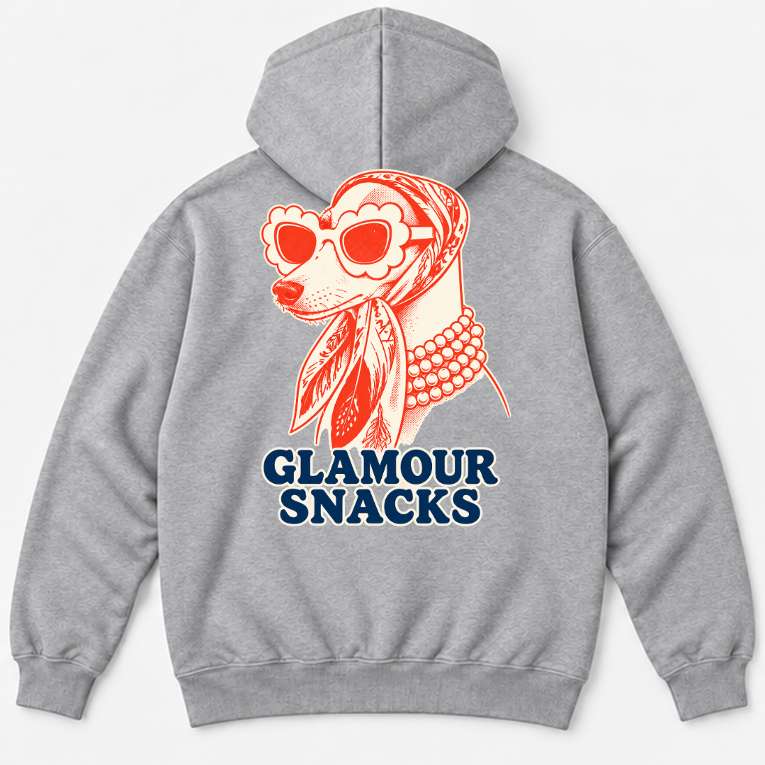 Glamour Snacks Fashion Dog — Washed apparel mockup 11