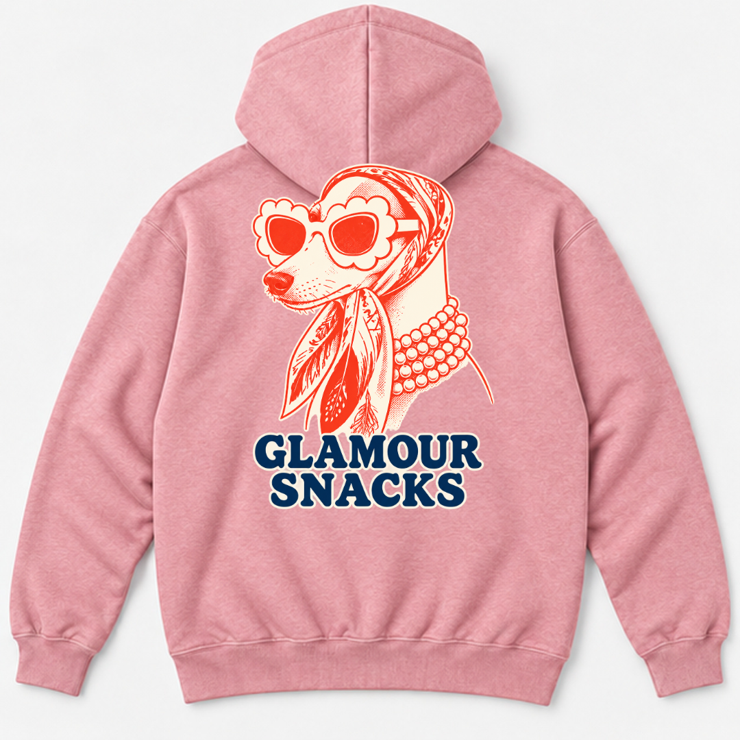 Glamour Snacks Fashion Dog — Washed apparel mockup 12