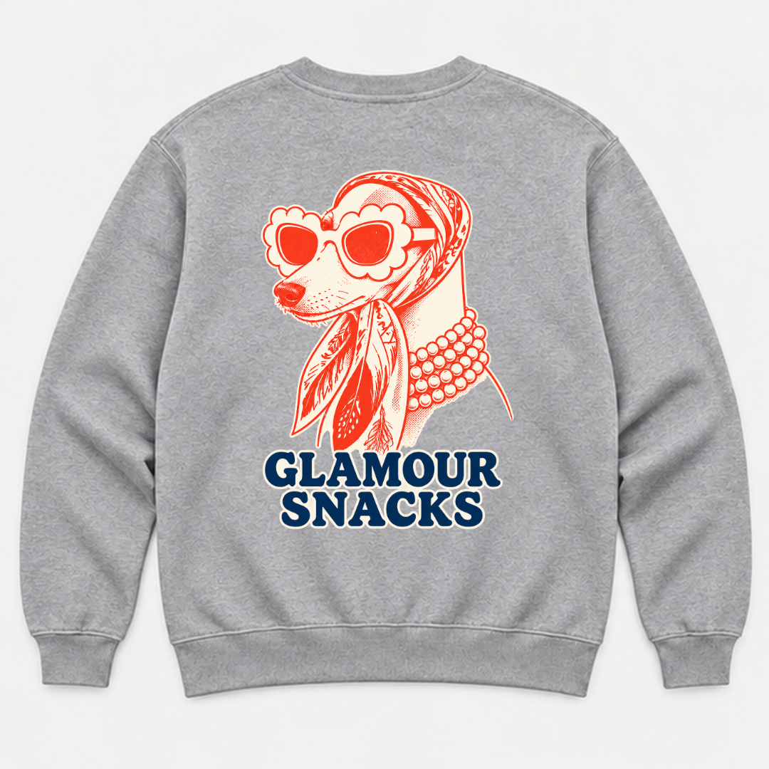 Glamour Snacks Fashion Dog — Washed apparel mockup 7