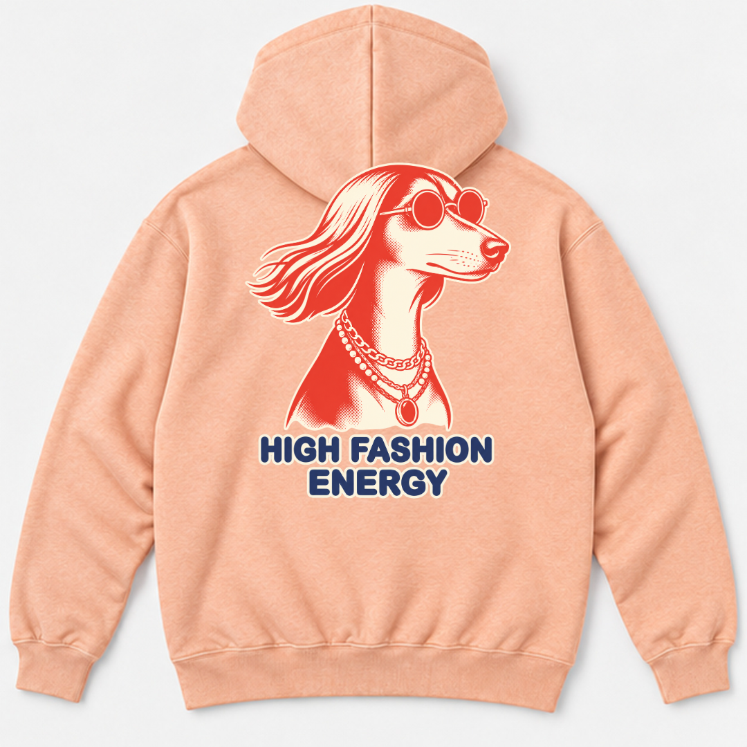 High Fashion Energy Dog — Washed apparel mockup 10
