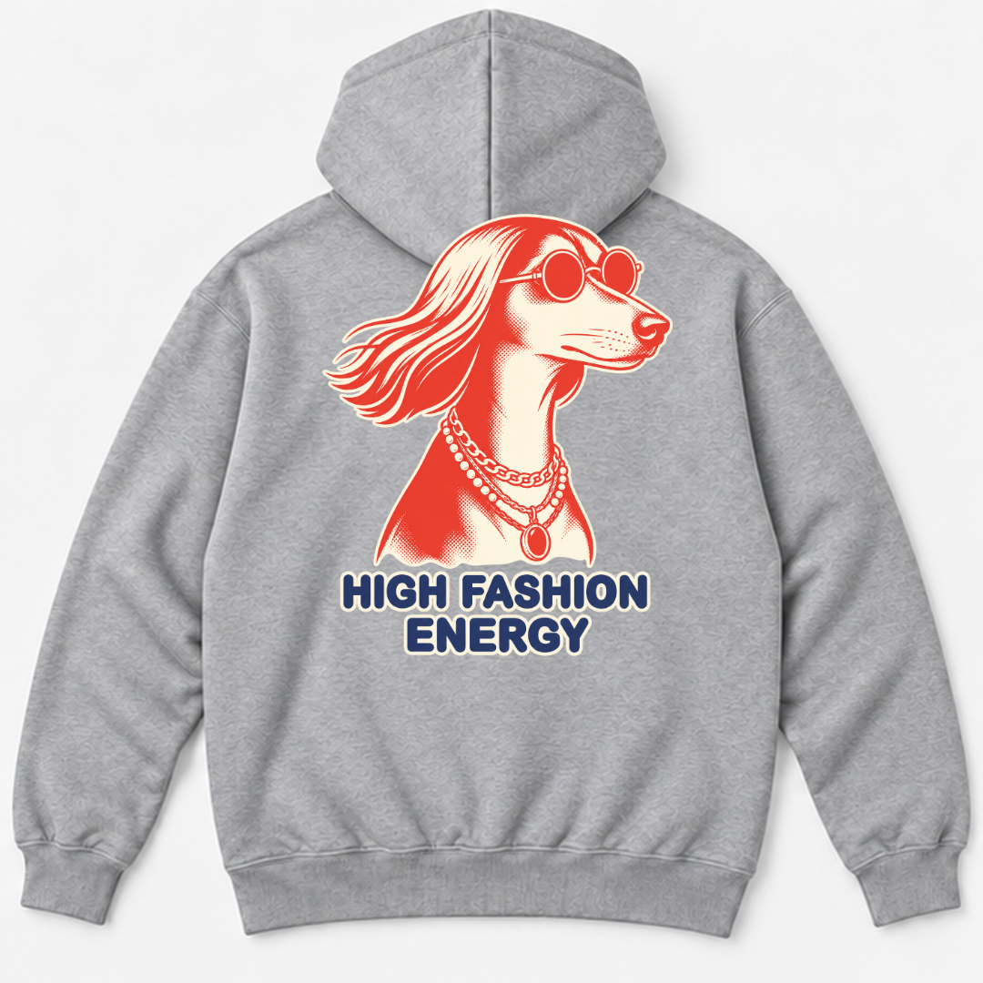 High Fashion Energy Dog — Washed apparel mockup 11