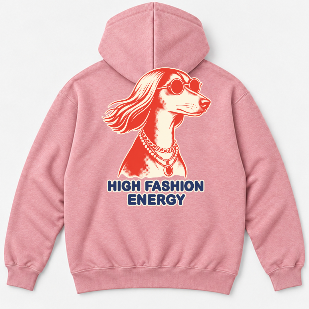 High Fashion Energy Dog — Washed apparel mockup 12