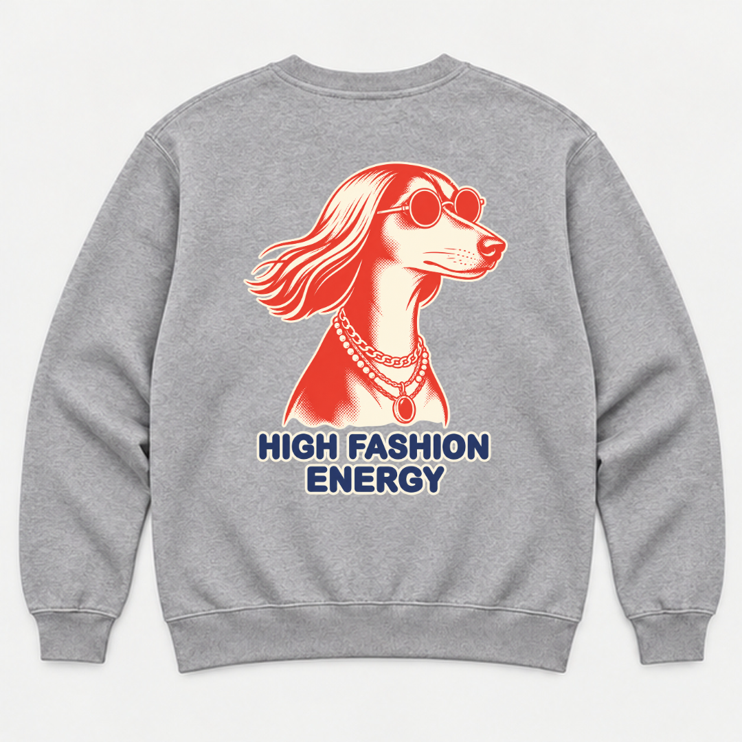 High Fashion Energy Dog — Washed apparel mockup 7