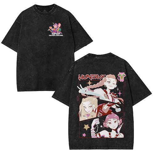 Huntrix Kpop Demon Hunter Character 2025 Shirt Vintage Washed Tee [TPR]