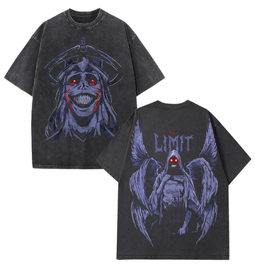 "Statue Of God" Crazy Statue Anime Printed Washed Unisex Oversized