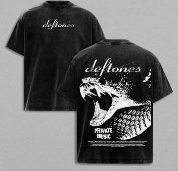 Deftones Private Music Album – Washed Tee Cotton Menswear Top  | SEP 34