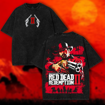 Red Dead Redemption II Heavy Cotton Unisex Washed T-Shirt